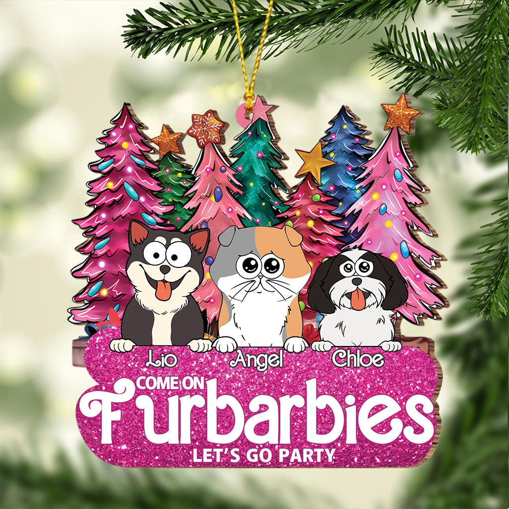 Allez, les Furbarbies, on y va ! - Cadeau pour les amoureux des chats - Ornement personnalisé