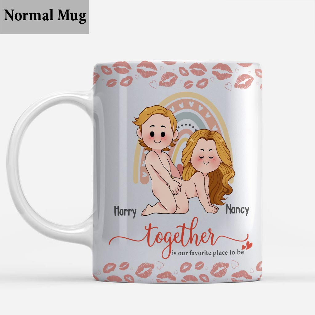 Être ensemble, c'est notre endroit préféré - Mug personnalisé pour couple