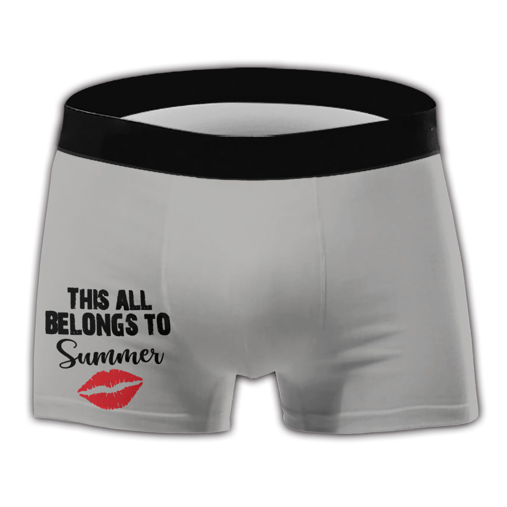 Ces jolies joues m'appartiennent - Boxers personnalisés pour couples d'hommes