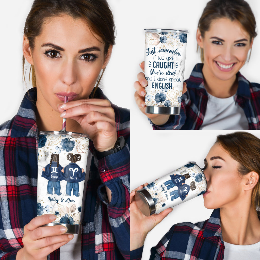 Gobelet isotherme Zodiac Denim Bestie - Cadeau horoscope pour une amie - Gobelet personnalisé