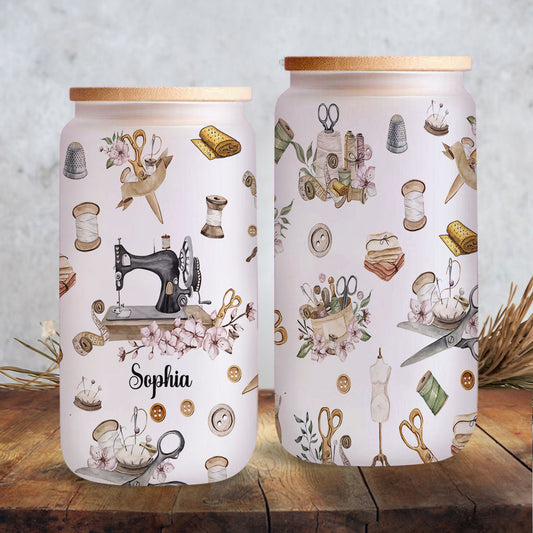 Passionnée de couture - Verre à couture personnalisé