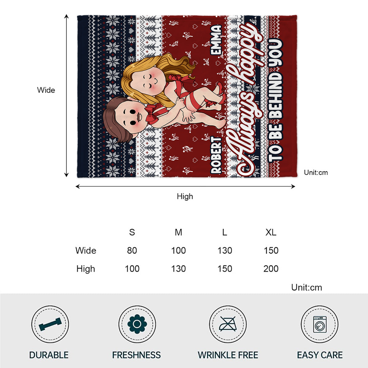 Toujours heureux d'être à vos côtés - Couverture personnalisée pour couple