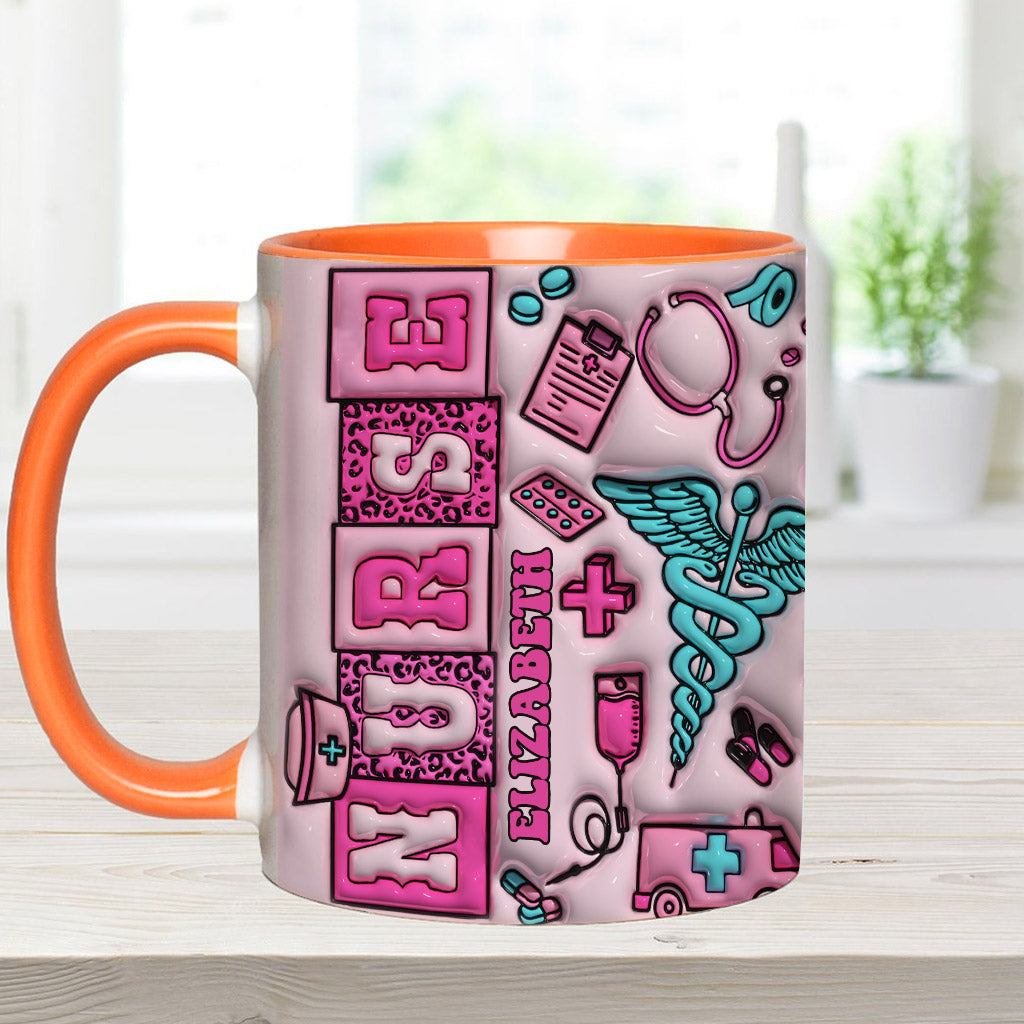 Vie d'infirmière gonflée à bloc - Mug personnalisé pour infirmière