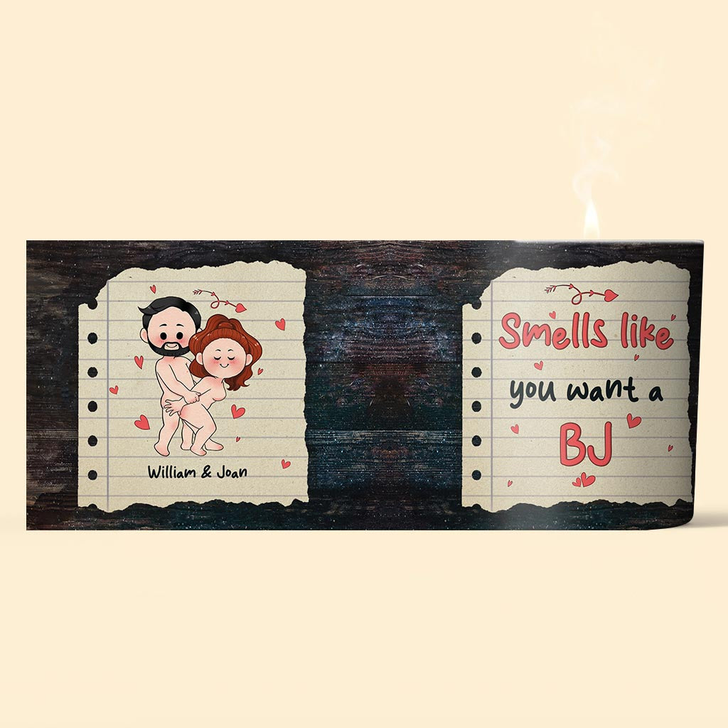 Bougie personnalisée pour couple avec couvercle en bois, sent bon