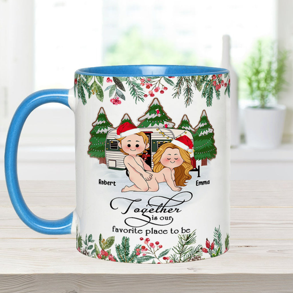 Together Is Our Favorite Place To Be - Personalized Camping Accent Mug