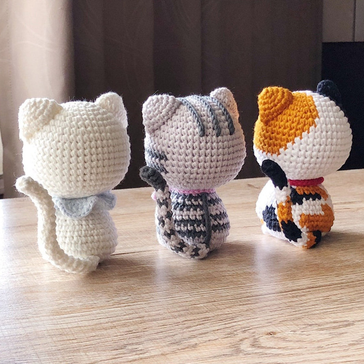 Chat amigurumi au crochet - Cadeau pour les amoureux des chats - Poupée tricotée à la main personnalisée