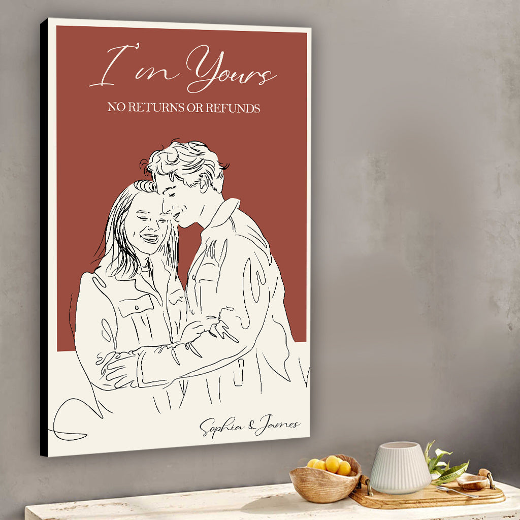 Je suis à toi - Toile et affiche personnalisées pour couples