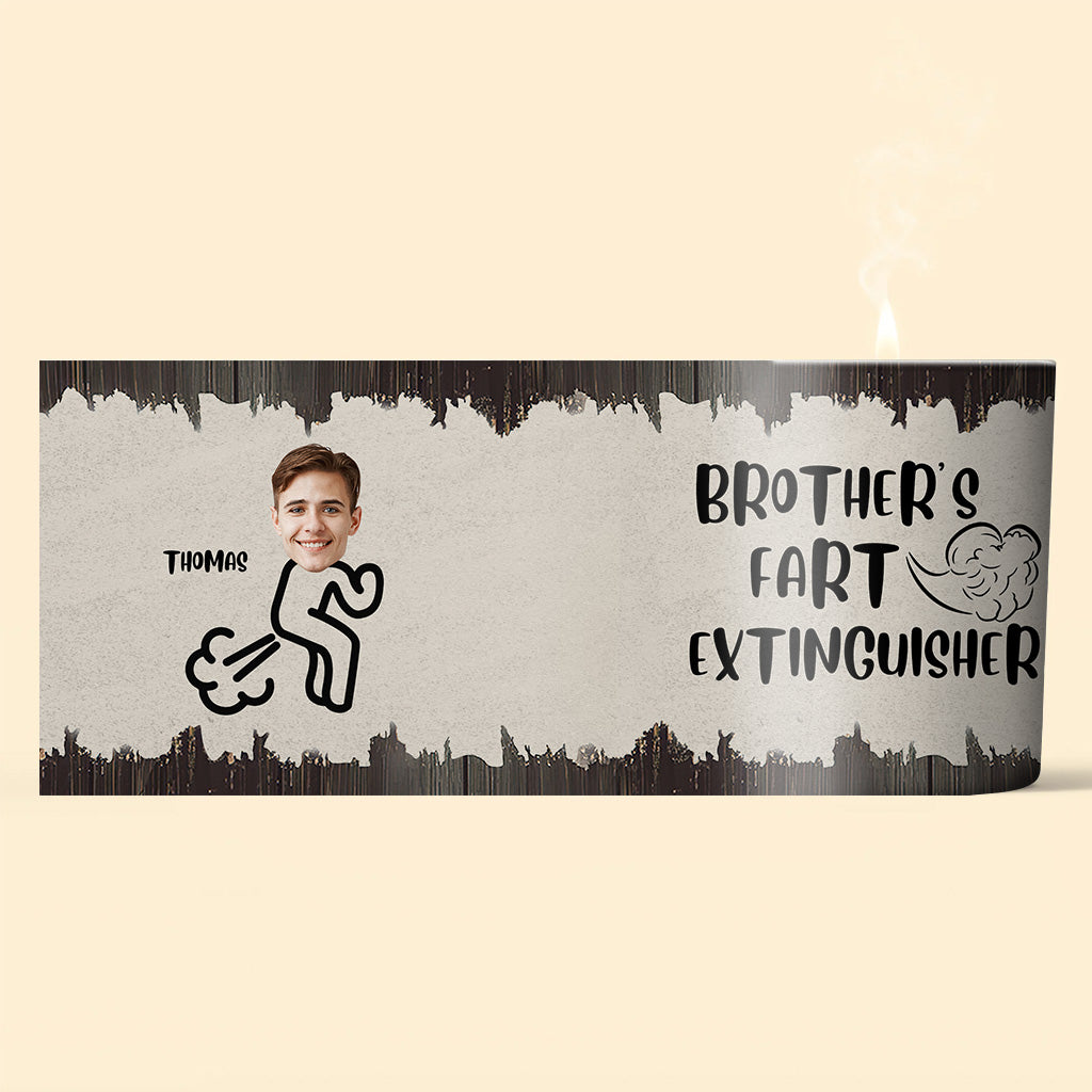 Fart Extinguisher - Gift for dad, grandma, grandpa, mom, uncle, aunt, son, daughter, brother, sister, granddaughter, grandson, husband, wife, boyfriend, girlfriend, friend - Personalized Candle With Wooden Lid