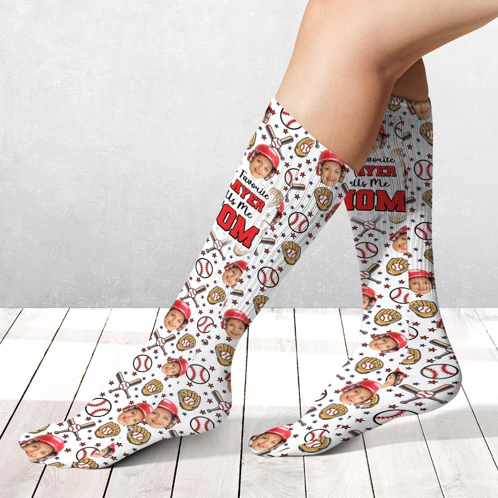 Mon joueur préféré - Chaussettes de baseball personnalisées