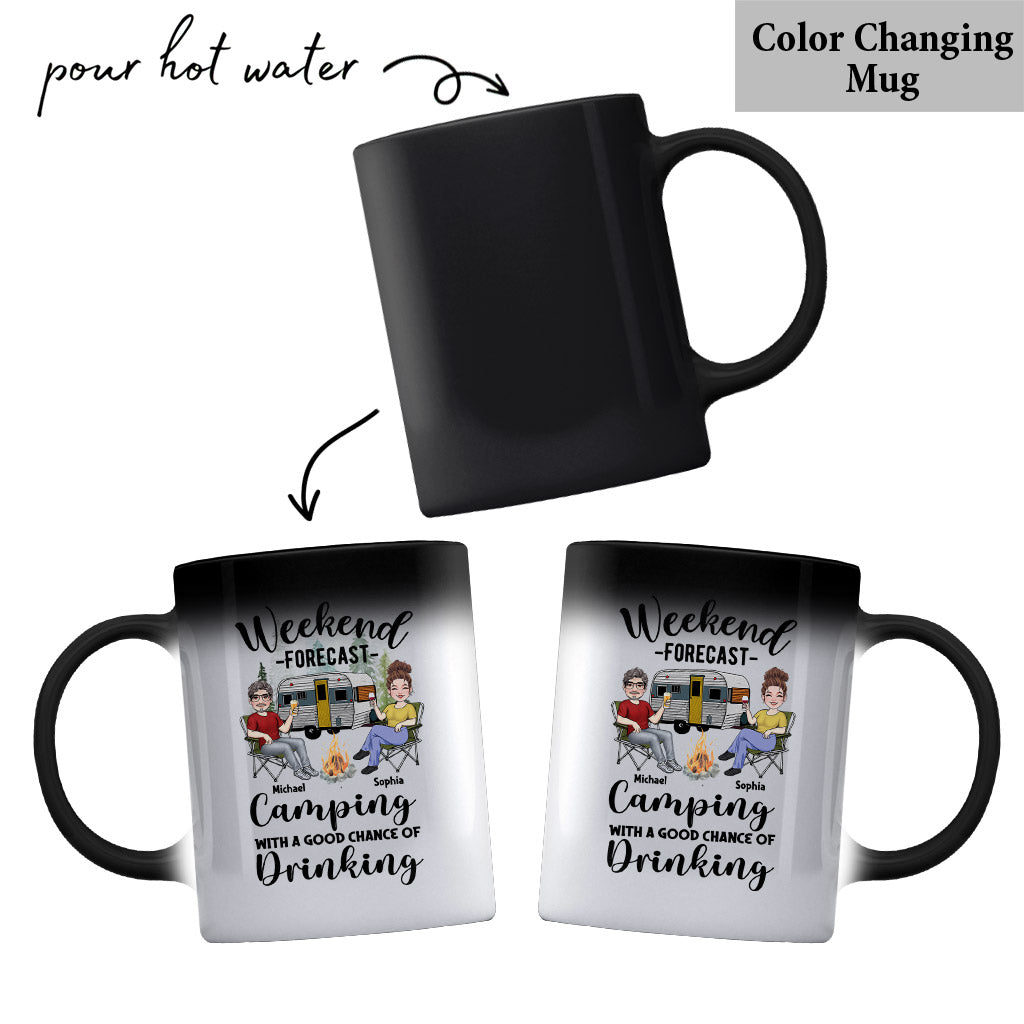 Prévisions du week-end - Mug de camping personnalisé