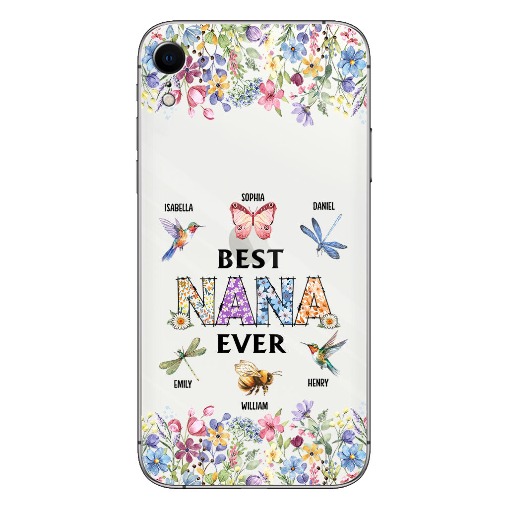 Best Mom Nana Ever - Personalized Grandma Clear Phone Case