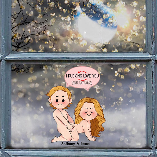 I Love You - Personalized Couple Decal Die Cut