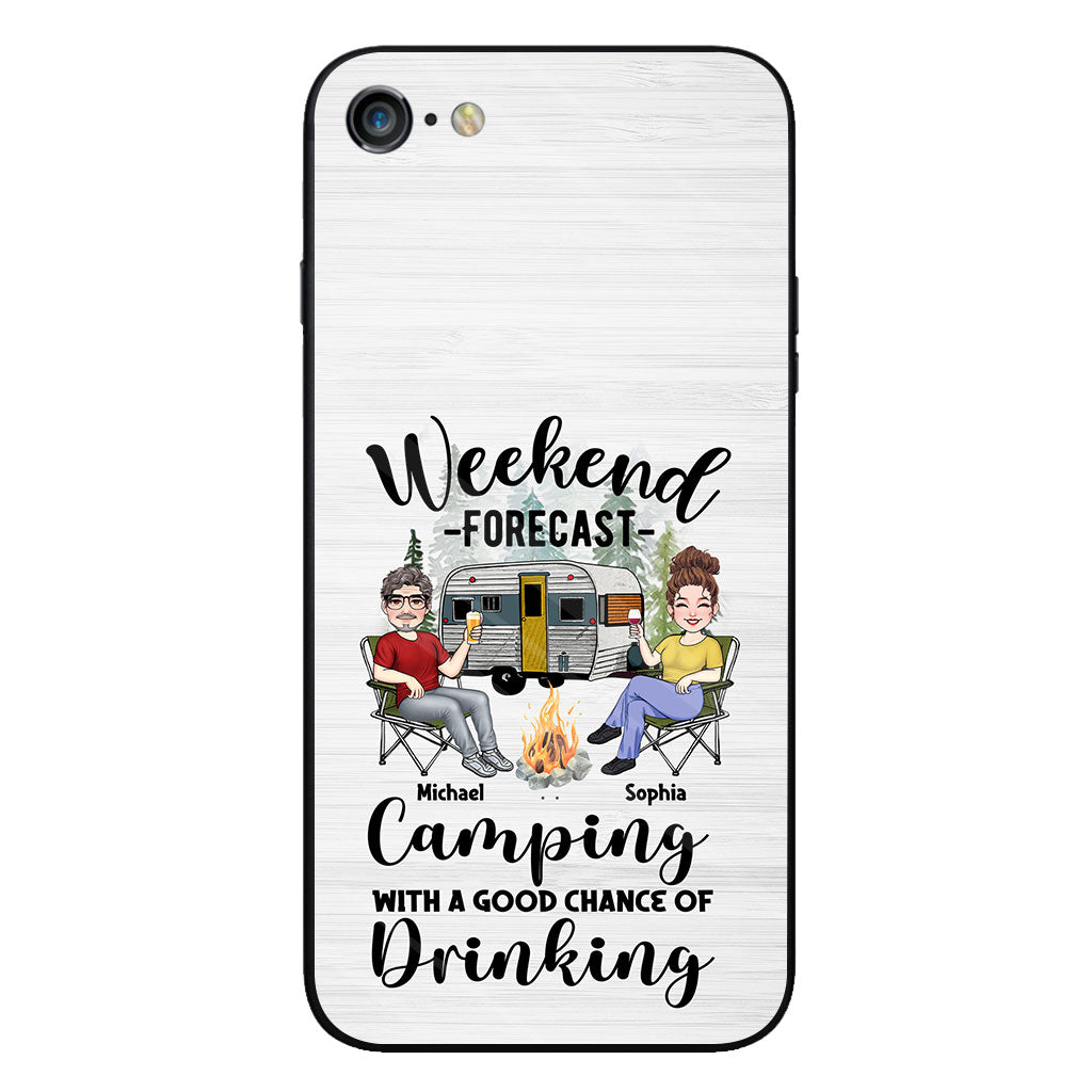 Prévisions du week-end - Étui de téléphone transparent personnalisé pour le camping