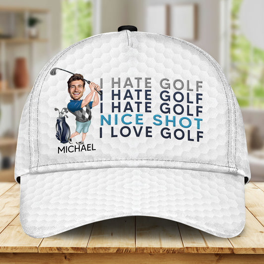 Casquette de golf classique personnalisée avec photo humoristique insérée