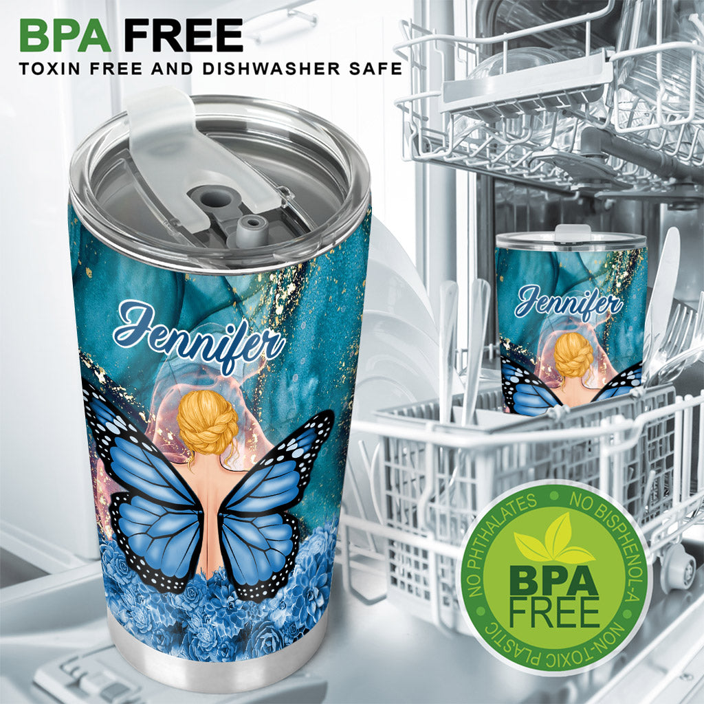 Dreamy Girl - Personalized Butterfly Tumbler