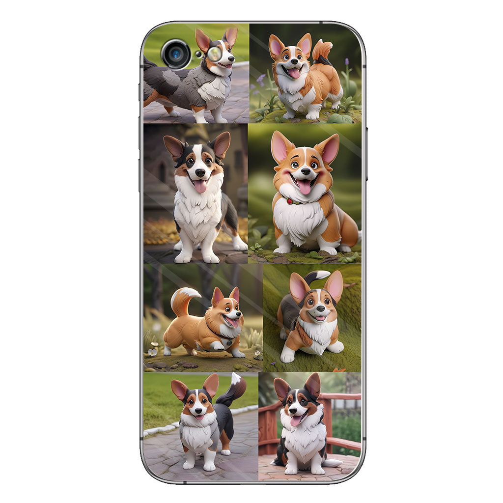 Collage de photos d'animaux de compagnie façon cartoon - Cadeau pour les amoureux des chiens et des chats - Coque de téléphone personnalisée