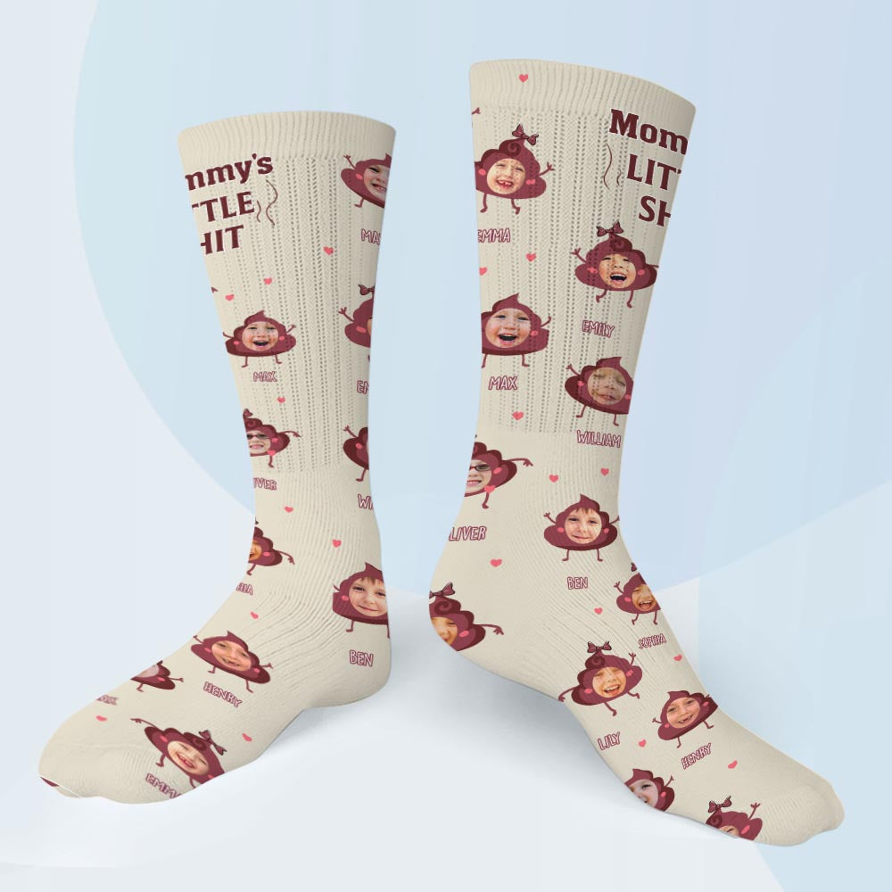 Chaussettes personnalisées « Papa Petits cons » - Cadeau pour papa, grand-mère, grand-père, maman, oncle, tante, frère, sœur
