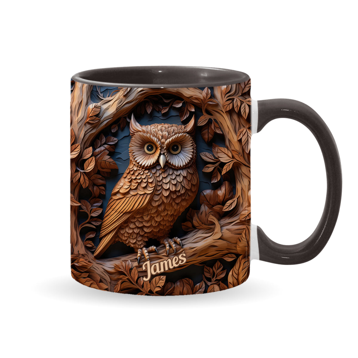 Mug personnalisé « Juste une fille qui aime les hiboux » avec motif hibou