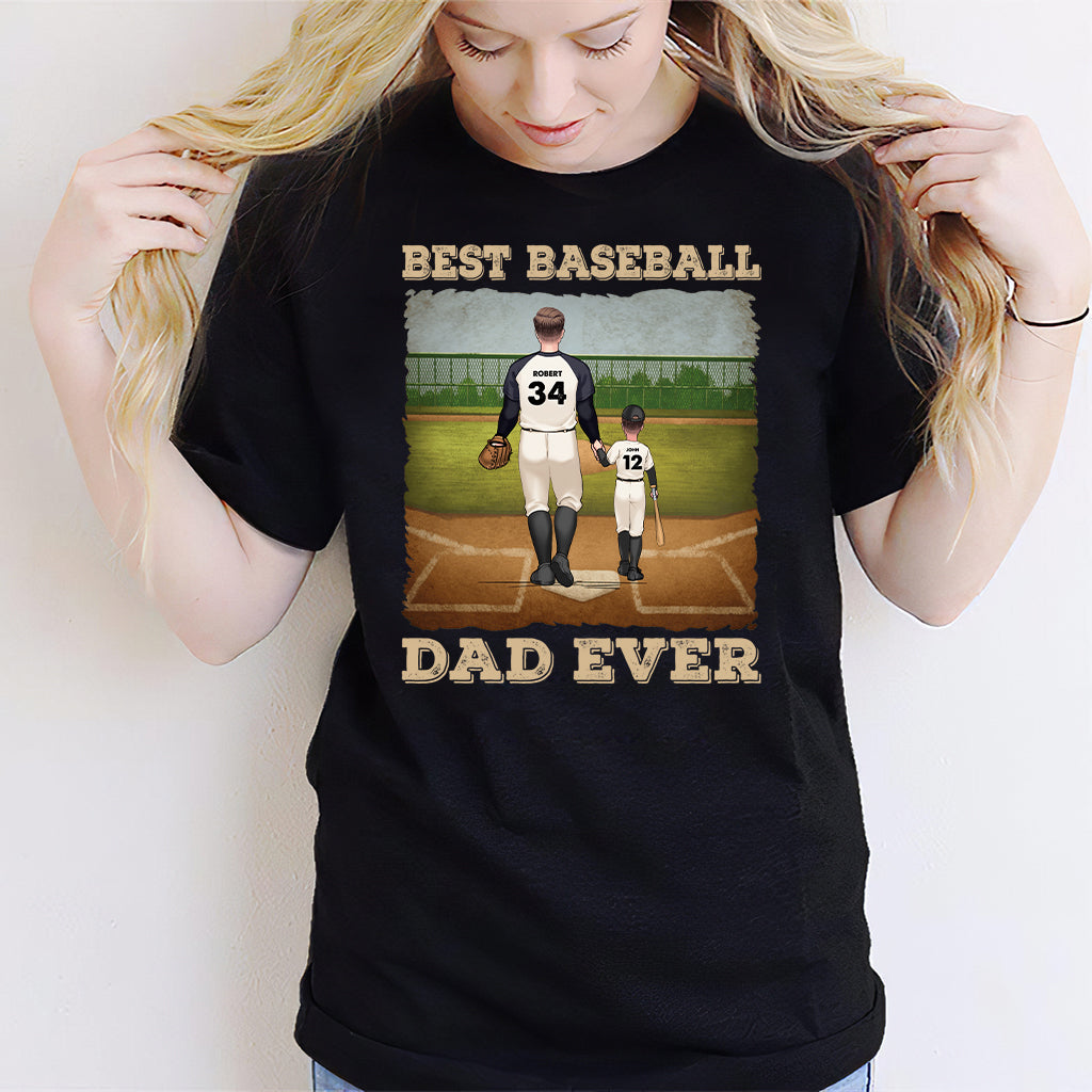 Meilleur papa de joueur de baseball au monde - T-shirt et sweat à capuche personnalisés