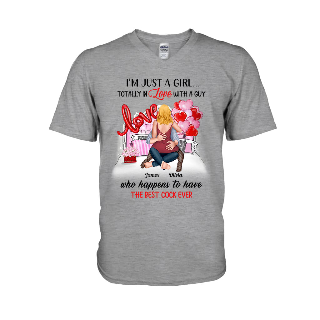 Je suis juste une fille amoureuse d'un garçon - T-shirt et sweat à capuche personnalisés pour couples