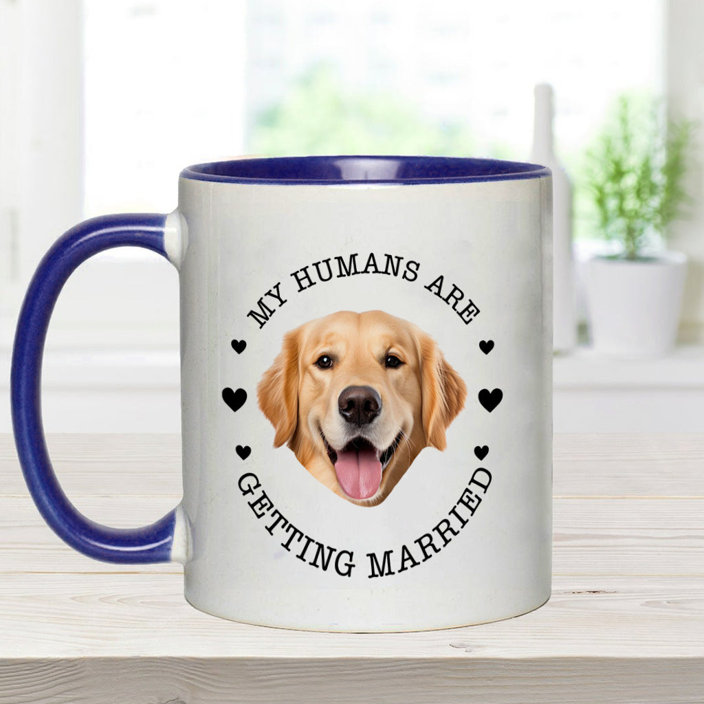 Mes humains se marient (chien/chat) - Mug personnalisé - Cadeau de mariage pour amoureux des chiens et des chats