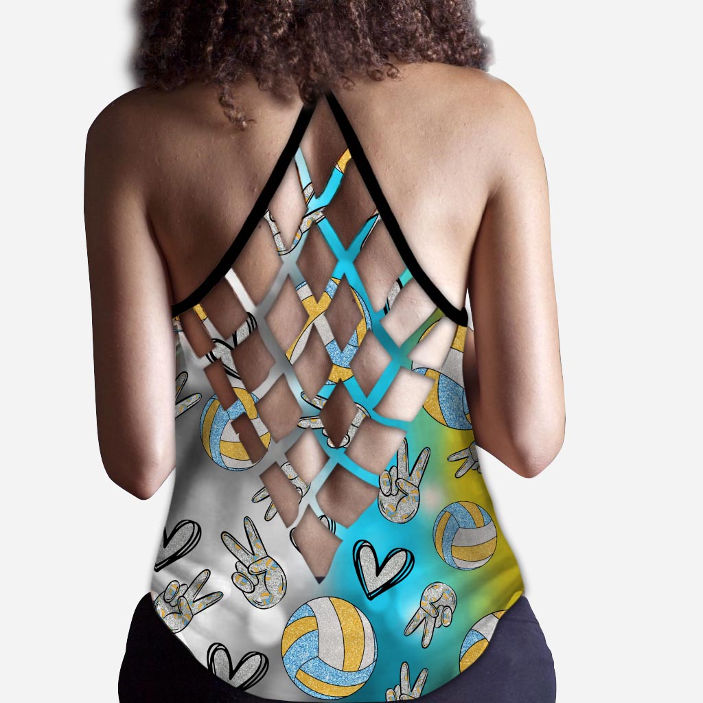 Maman de volley-ball cool - Débardeur de volley-ball personnalisé à croix