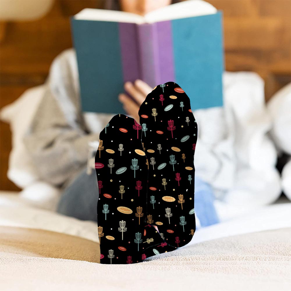 Papa Disc - Cadeau de disc golf pour papa, grand-mère, grand-père, maman - Chaussettes personnalisées