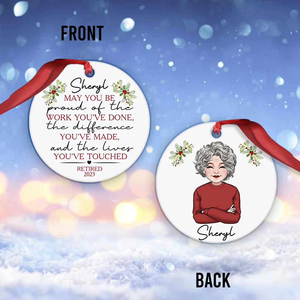 Soyez fier de votre travail - Ornement personnalisé pour retraité
