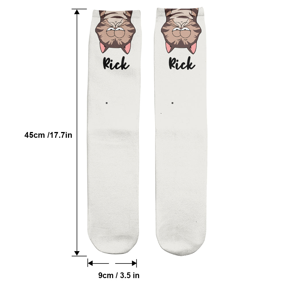 Chaussettes personnalisées pour chats et chiens, idéales pour les amoureux des animaux.