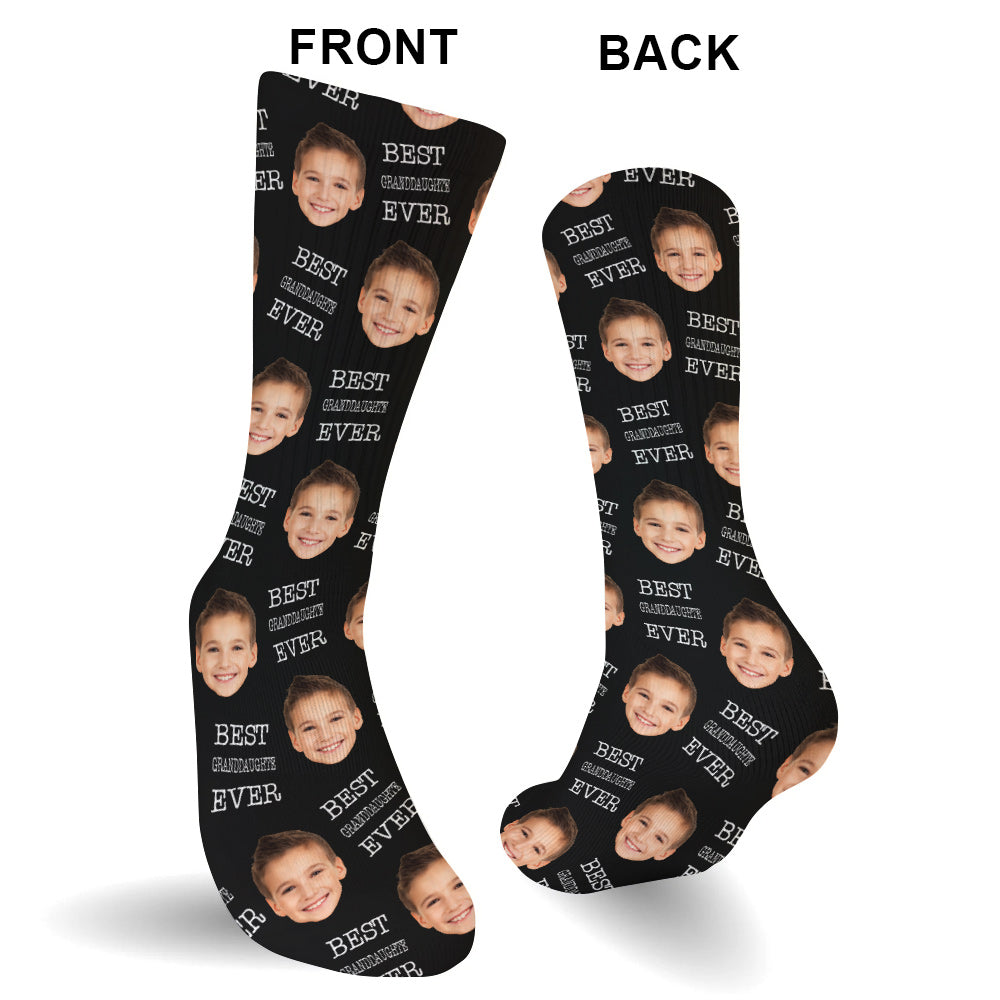 Face personnalisée - Chaussettes personnalisées pour petite-fille