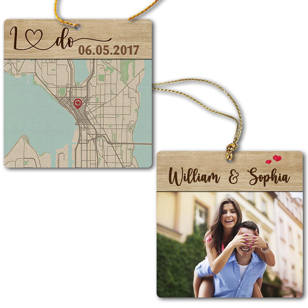 Hello Will You I Do - Personalized Husband And Wife Ornament
