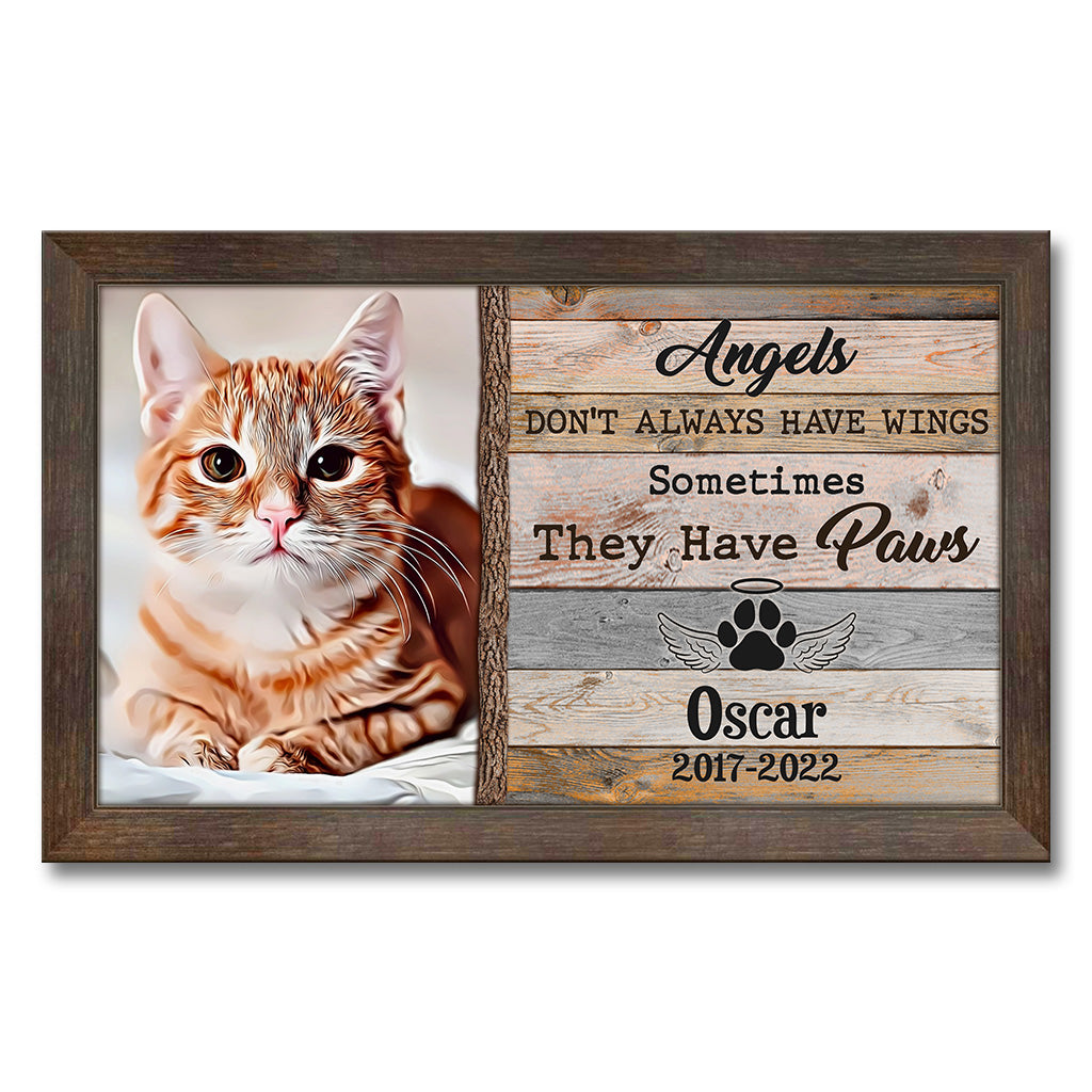 Angels Don't Always Have Wings - Personalized Dog Canvas And Poster