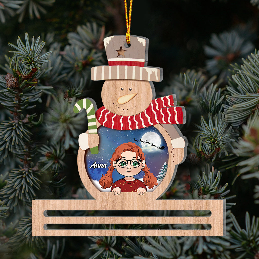 Cadeau de Noël - Ornement familial personnalisé