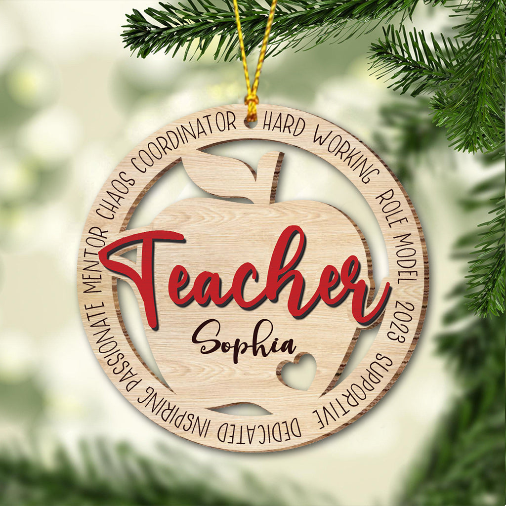 Teacher Mentor Chaos Coordinator - Personalized Teacher Ornament
