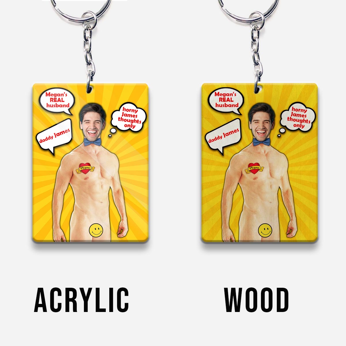 L'homme, le mythe, la légende - Porte-clés personnalisé pour couple