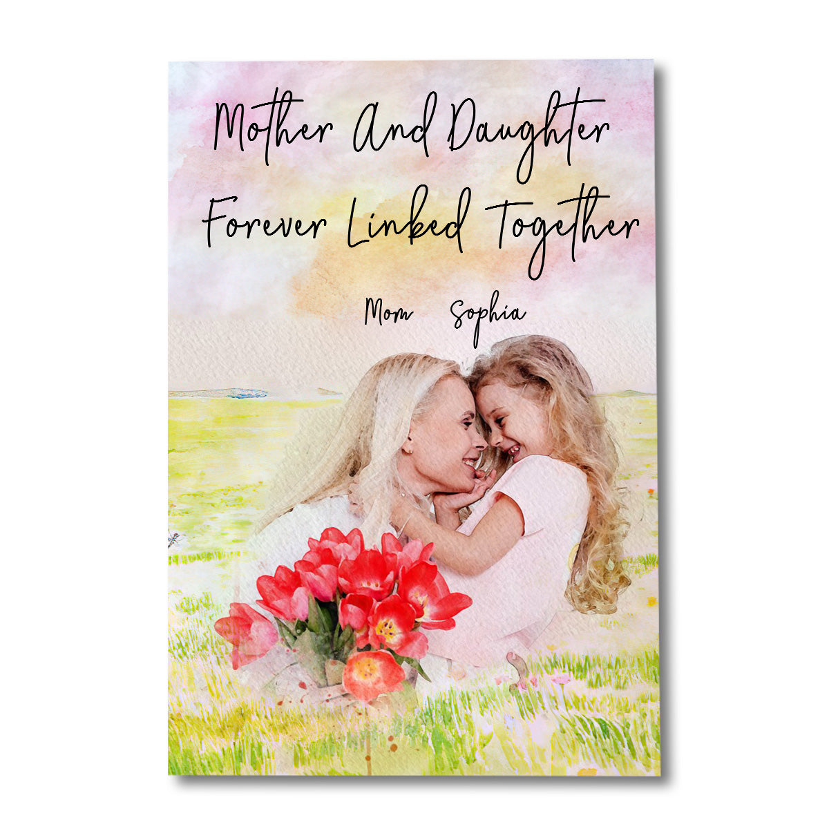 Mère et fille - Toile et affiche personnalisées pour maman