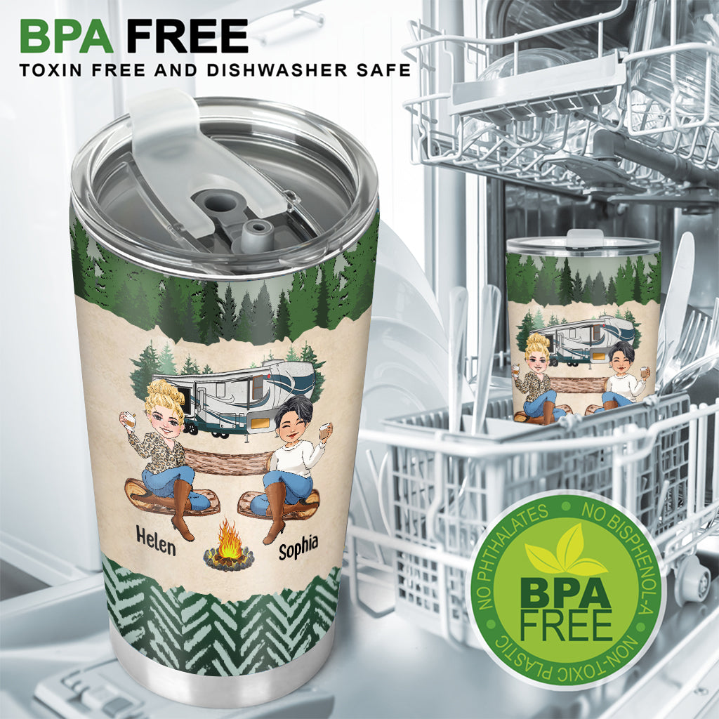 Les filles boivent à nouveau - Gobelet isotherme de camping personnalisé
