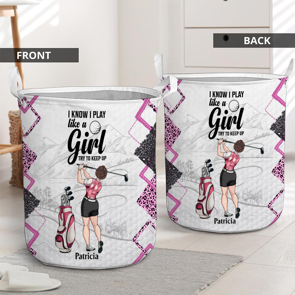 Cours de golf - Cadeau de golf pour elle, petite amie, épouse, fille - Panier de rangement personnalisé