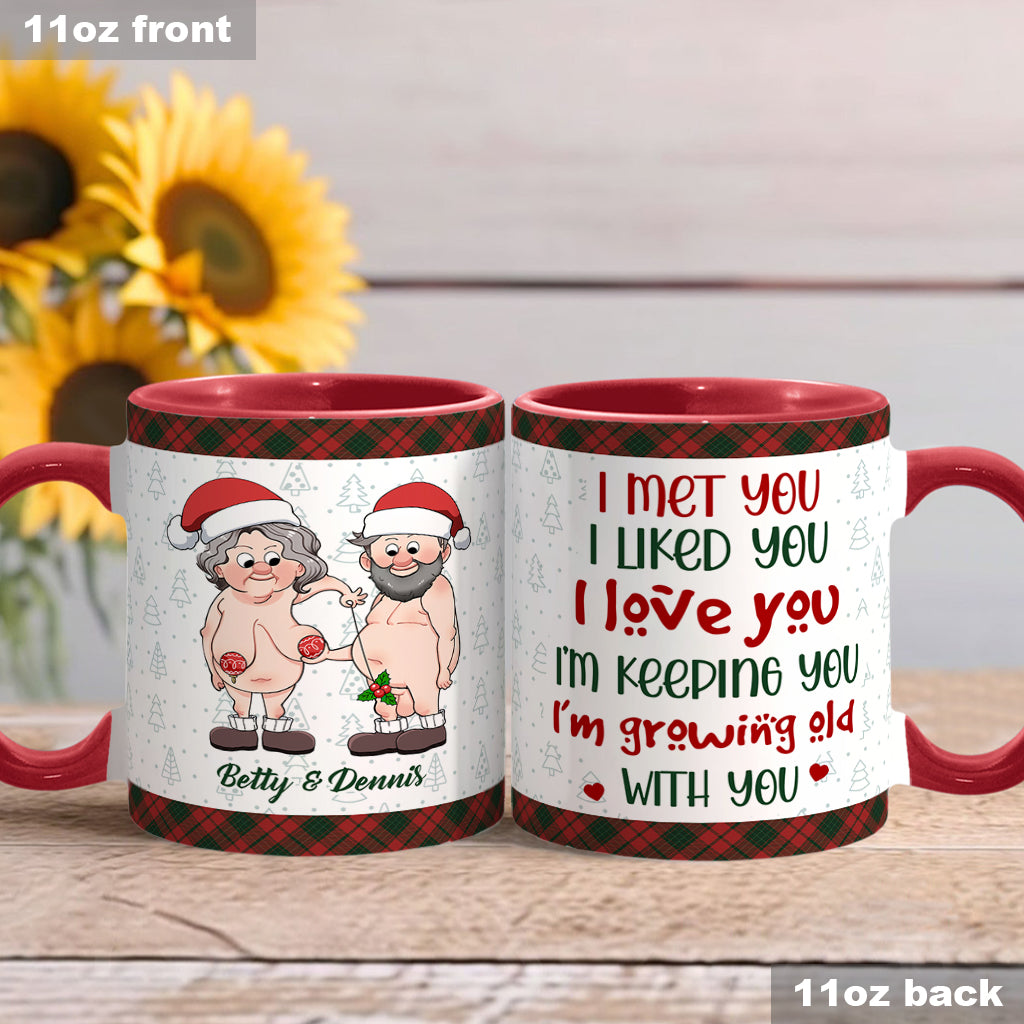Je vieillis avec toi - Mug personnalisé pour couple