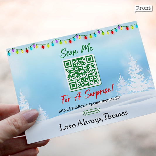 Joyeux Noël, les lutins ! - Carte de vœux personnalisée avec QR code