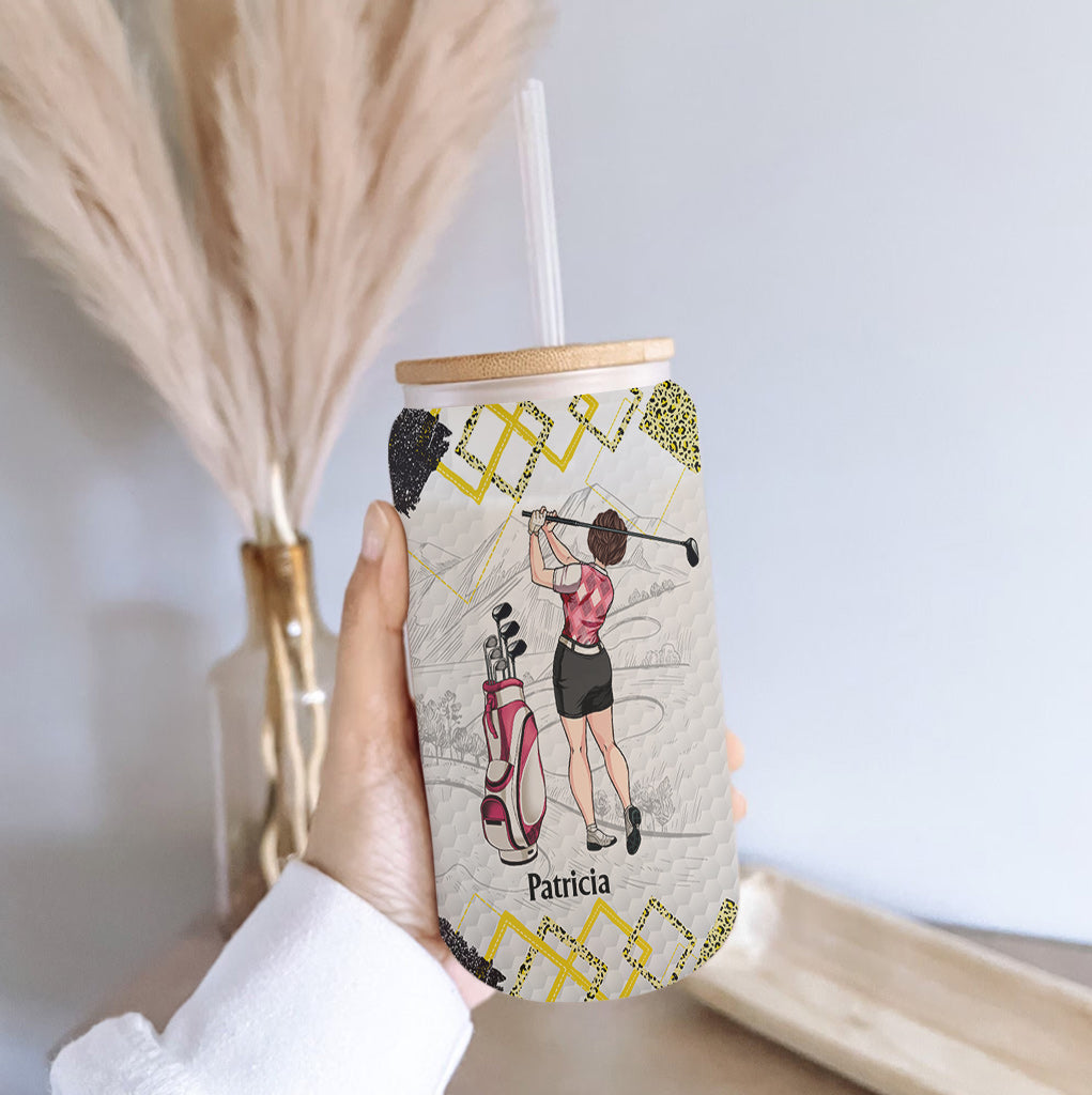 Cours de golf - Cadeau de golf pour elle, petite amie, épouse, fille - Verre à canette personnalisé