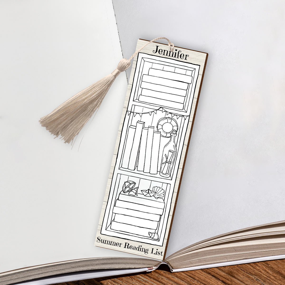 Seasonal Reading Track List - Personalized Book Bookmark