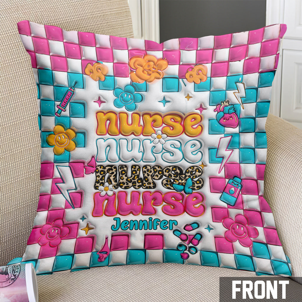 Vie d'infirmière - Coussin décoratif personnalisé pour infirmière