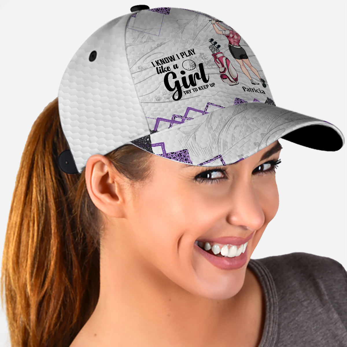 Cours de golf - Cadeau de golf pour elle, petite amie, épouse, fille - Casquette classique personnalisée