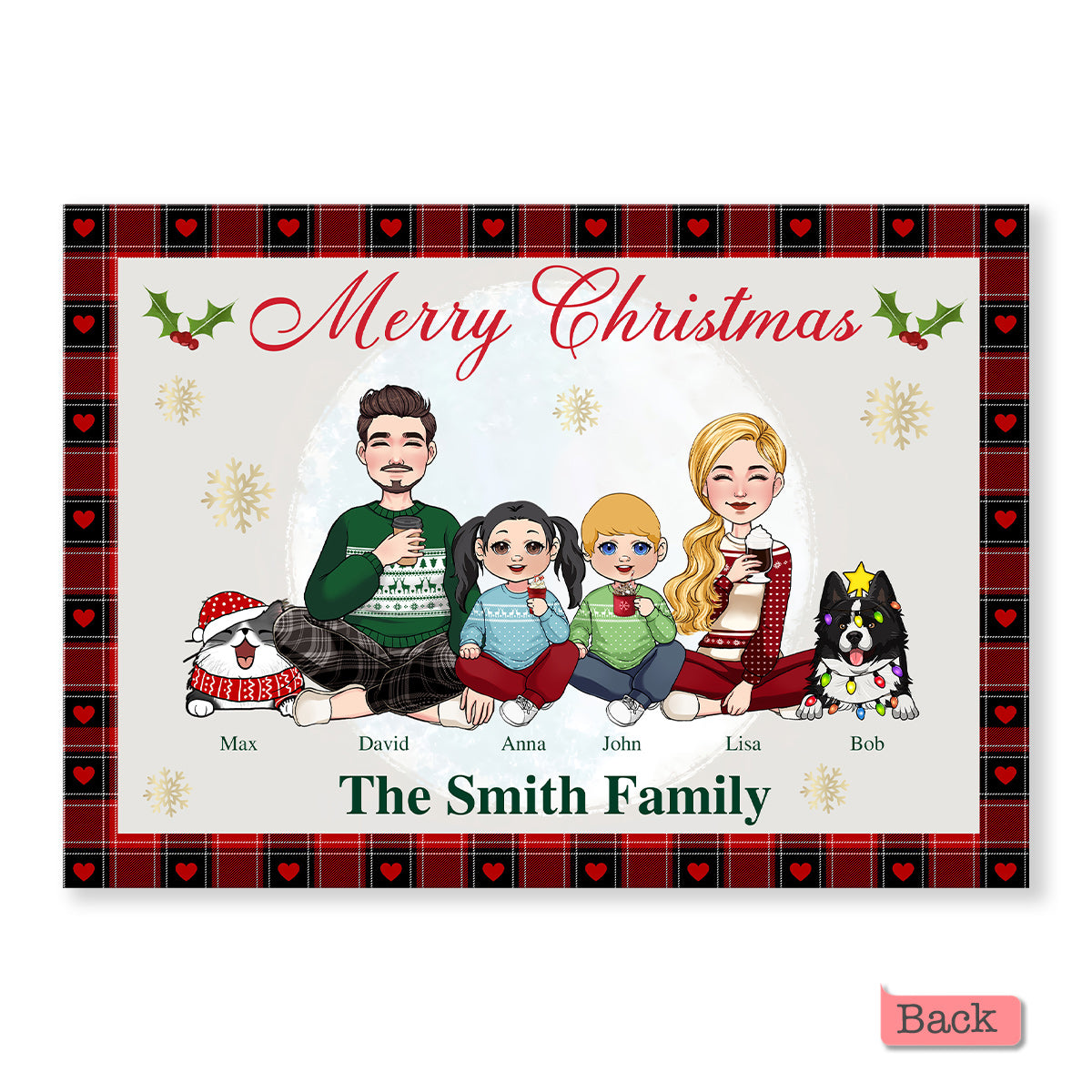 Merry Christmas - Personalized Family Greeting Card