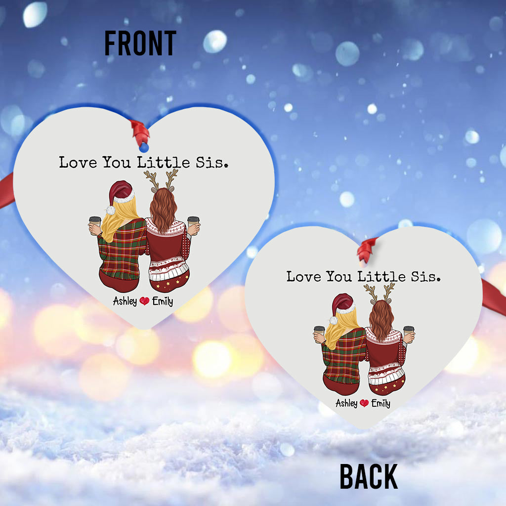 Je t'aime petite sœur - Ornement personnalisé pour sœur