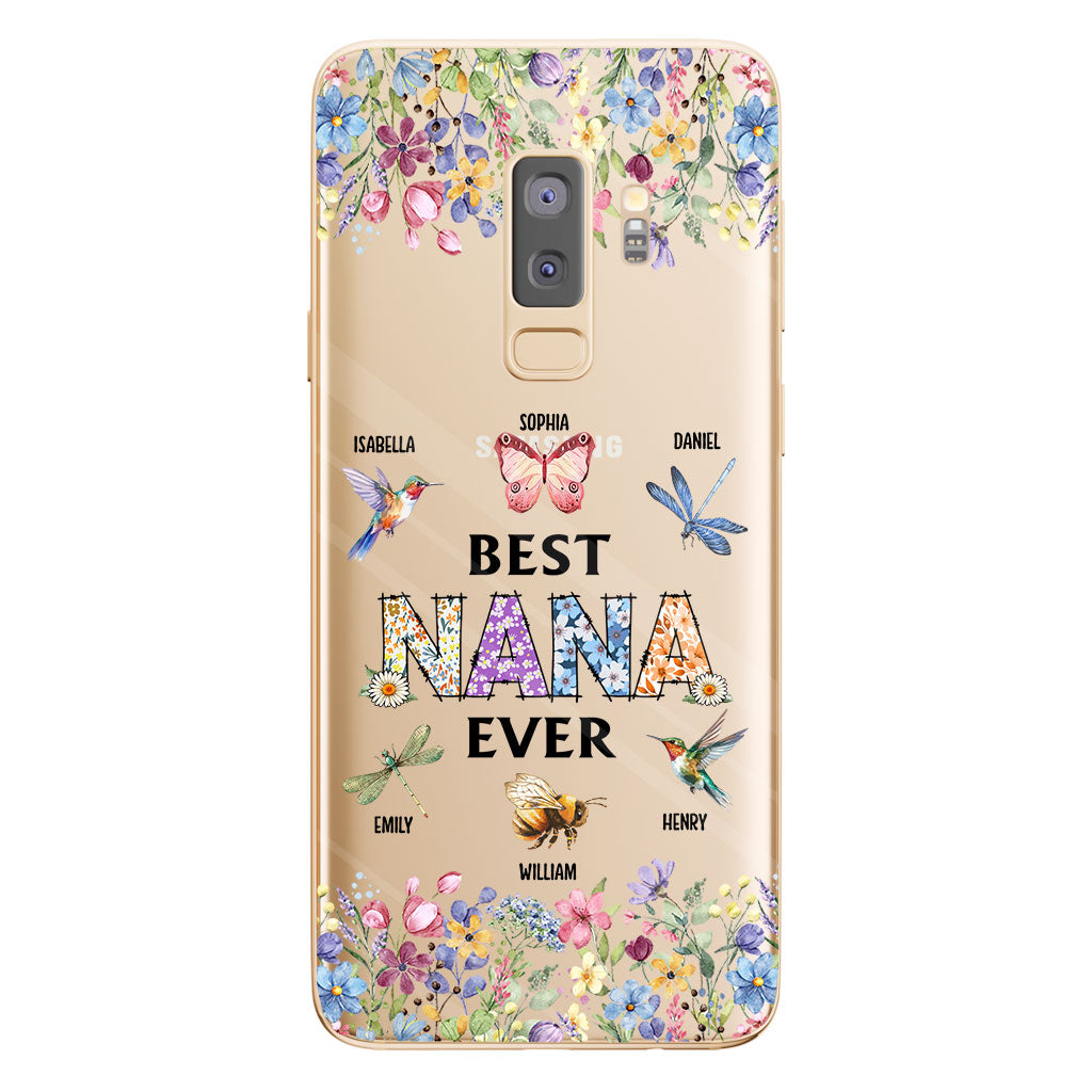 Best Mom Nana Ever - Personalized Grandma Clear Phone Case