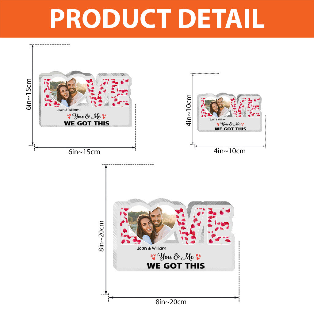 « This Is Us » - Cadeau pour couple (mari, femme, petite amie, petit ami) - Plaque acrylique personnalisée.