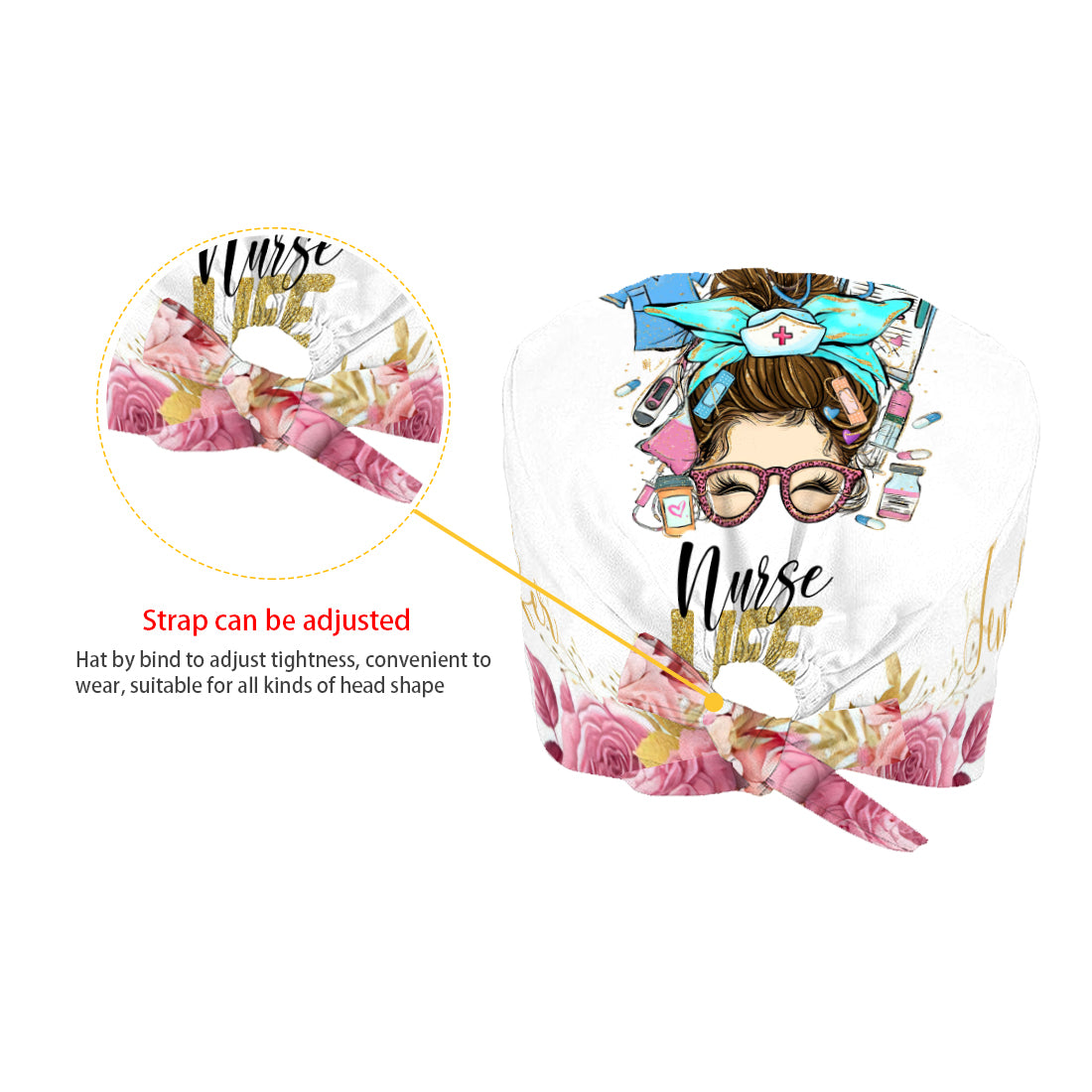 Vie d'infirmière - Bonnet de bloc opératoire personnalisé