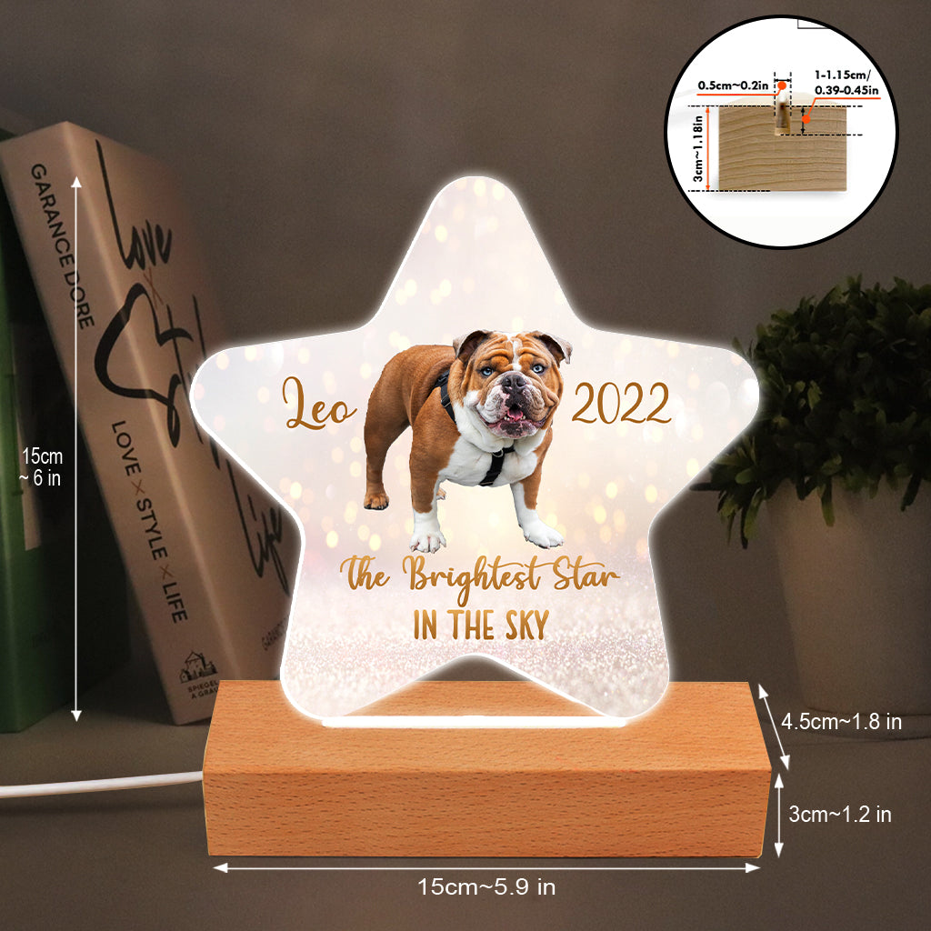 L'étoile la plus brillante du ciel - Cadeau pour chat perdu - Plaque lumineuse personnalisée